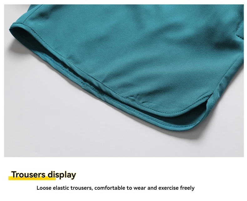 New Men's Sports Casual 3/4 Shorts With Ice Silk Lightweight Sweat-absorbing Outdoor Quick Drying Running Fitness Loose Pants