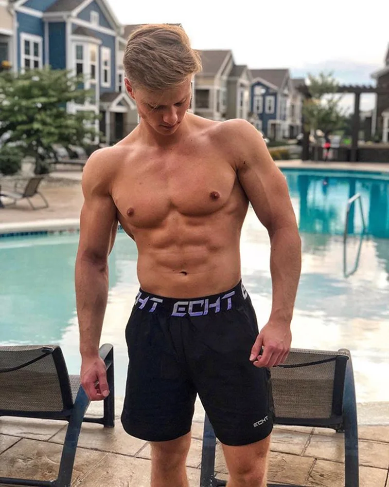 New Men Fitness Bodybuilding Shorts Man Summer Gyms Workout Male Breathable  Quick Dry Sportswear Jogger Beach Short Pants