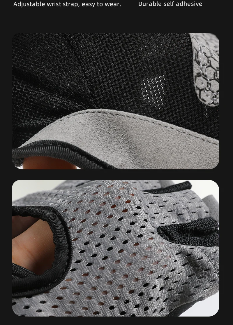 VBOSI Half-Finger Fitness Sports Gloves – Breathable, Non-Slip, Padded Palm for Weightlifting, Cycling & Driving for Women Men