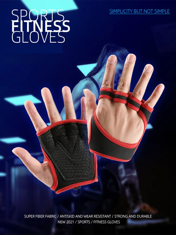 Gym Gloves for Men Women Fitness Weight Lifting Wristband Gloves Body Building Training Sports Exercise Cycling Glove Shockproof