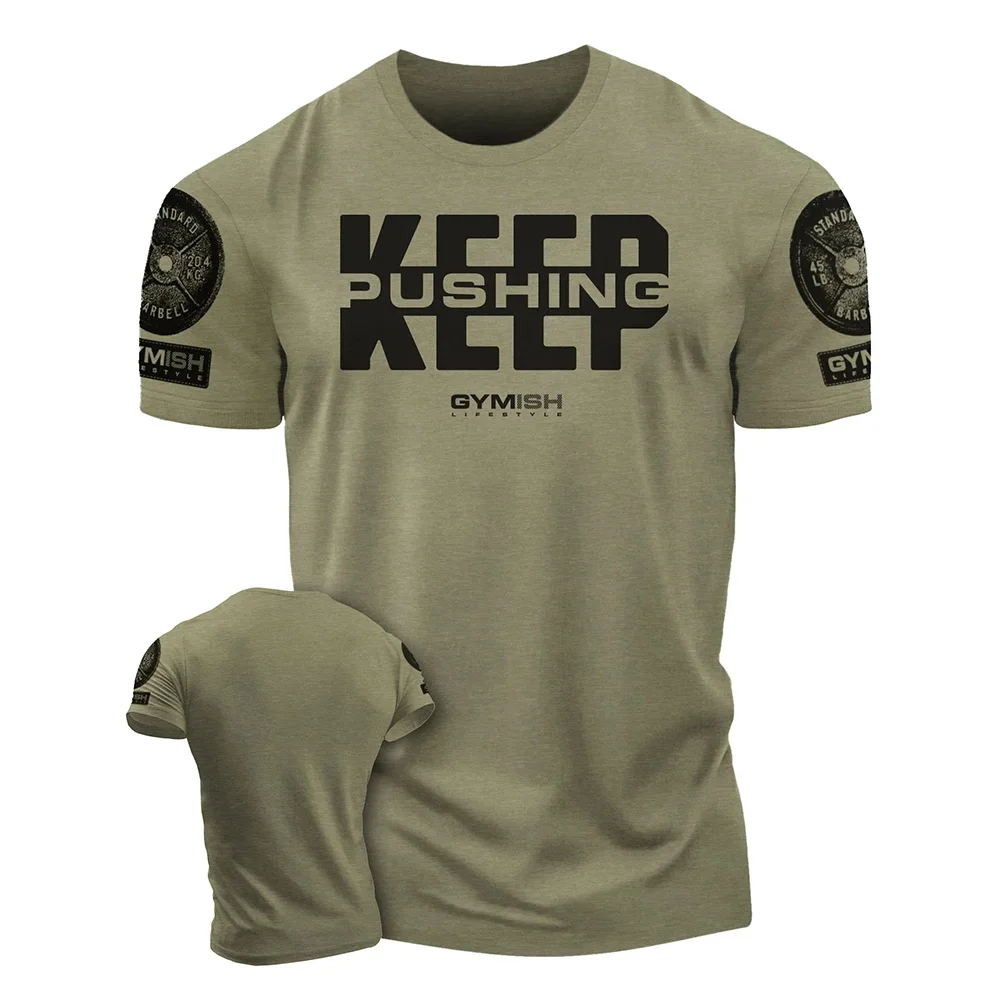 3D men's printed training T-shirt,fun gym short sleeved T-shirt,elastic breathable top