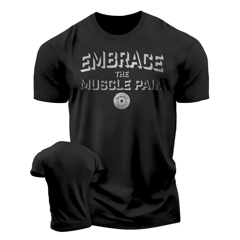 3D men's printed training T-shirt,fun gym short sleeved T-shirt,elastic breathable top