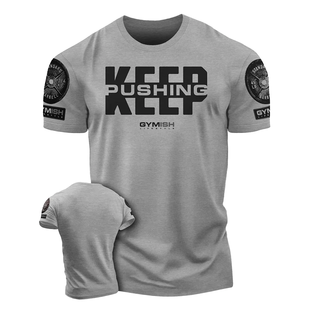 3D men's printed training T-shirt,fun gym short sleeved T-shirt,elastic breathable top