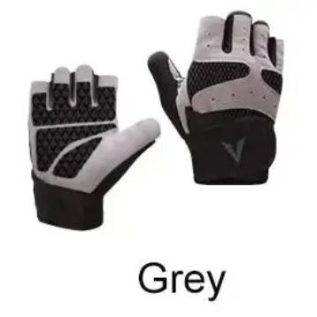 One Pair Gym Gloves with Wrist Wrap Support Half Finger Non Slip Training Gym Workout Gloves for Dumbbells