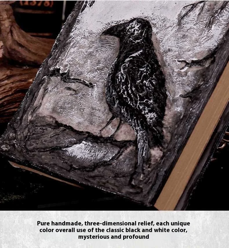 New A5 Manual Account Book Cthulhu Relief Magic Notebook, Three-Dimensional Hand Account Retro Diary, Loose Leaf Gift