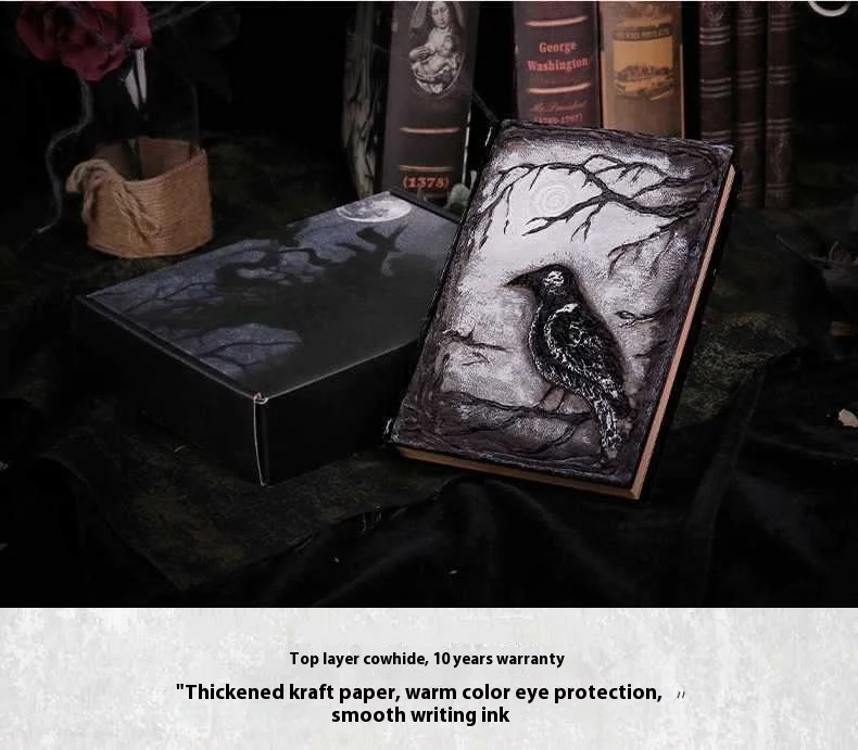 New A5 Manual Account Book Cthulhu Relief Magic Notebook, Three-Dimensional Hand Account Retro Diary, Loose Leaf Gift