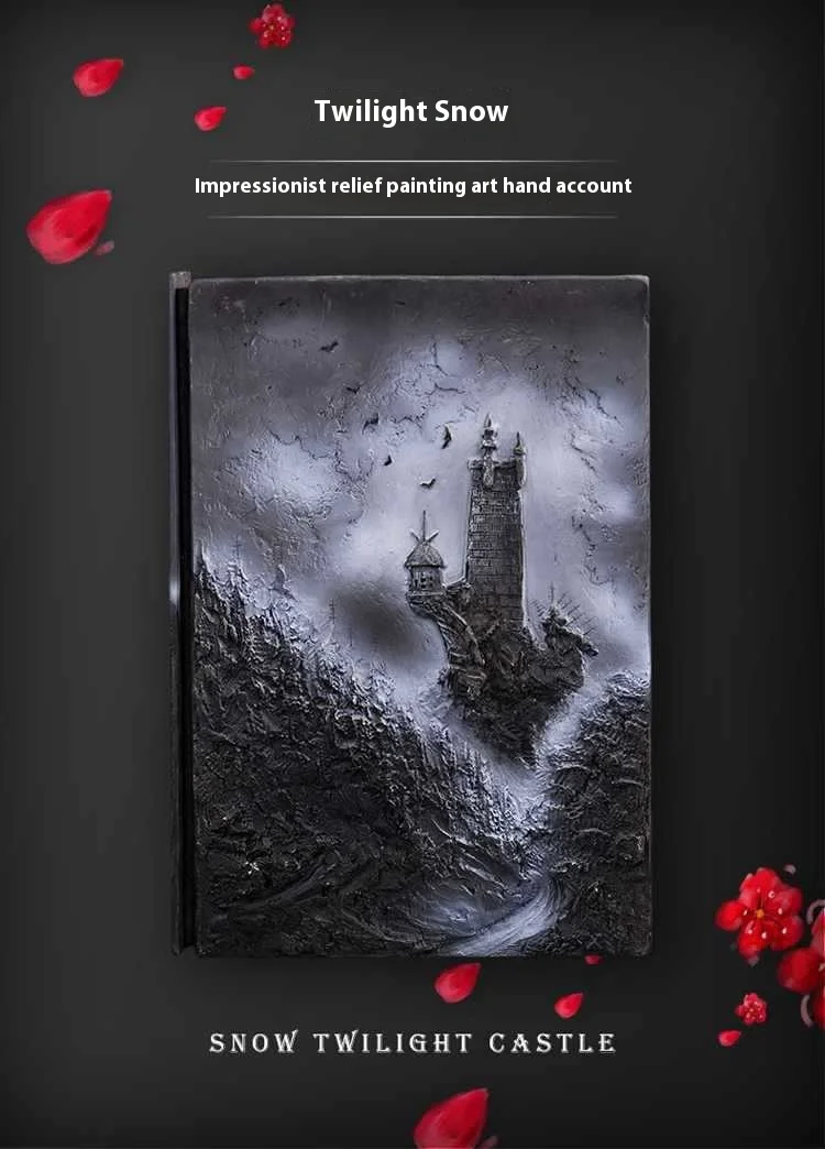 New A5 Manual Account Book Cthulhu Relief Magic Notebook, Three-Dimensional Hand Account Retro Diary, Loose Leaf Gift