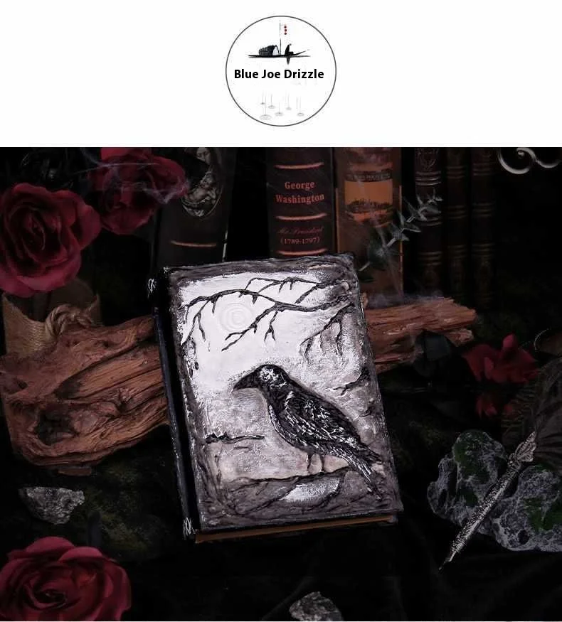 New A5 Manual Account Book Cthulhu Relief Magic Notebook, Three-Dimensional Hand Account Retro Diary, Loose Leaf Gift