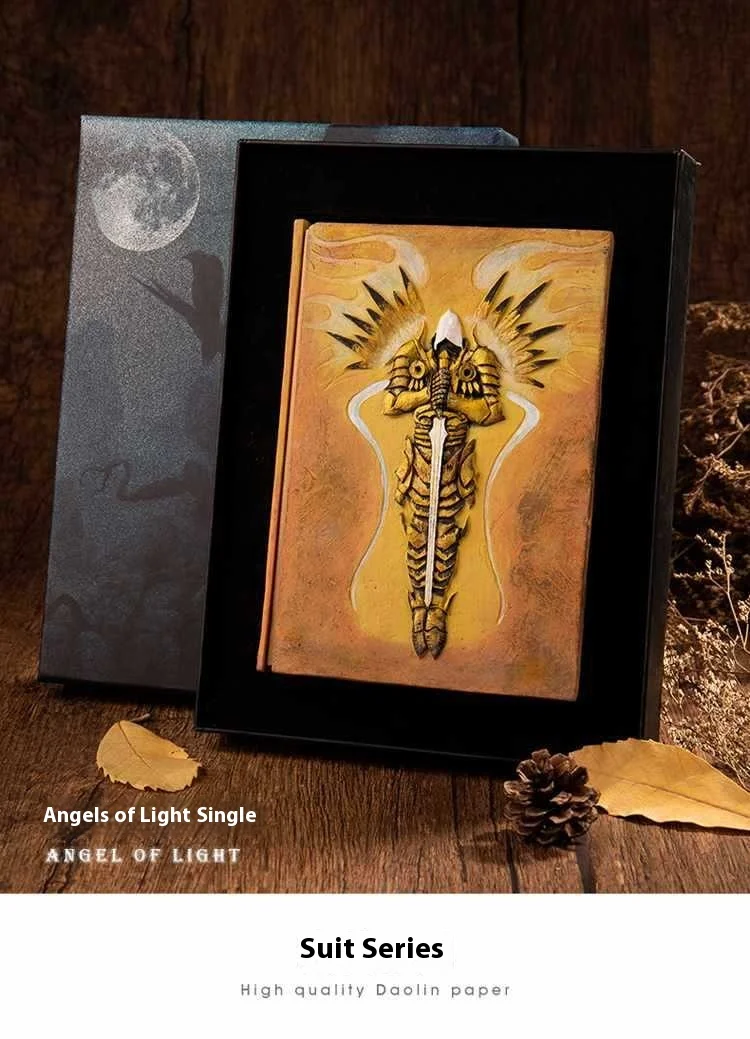 New A5 Manual Account Book Cthulhu Relief Magic Notebook, Three-Dimensional Hand Account Retro Diary, Loose Leaf Gift