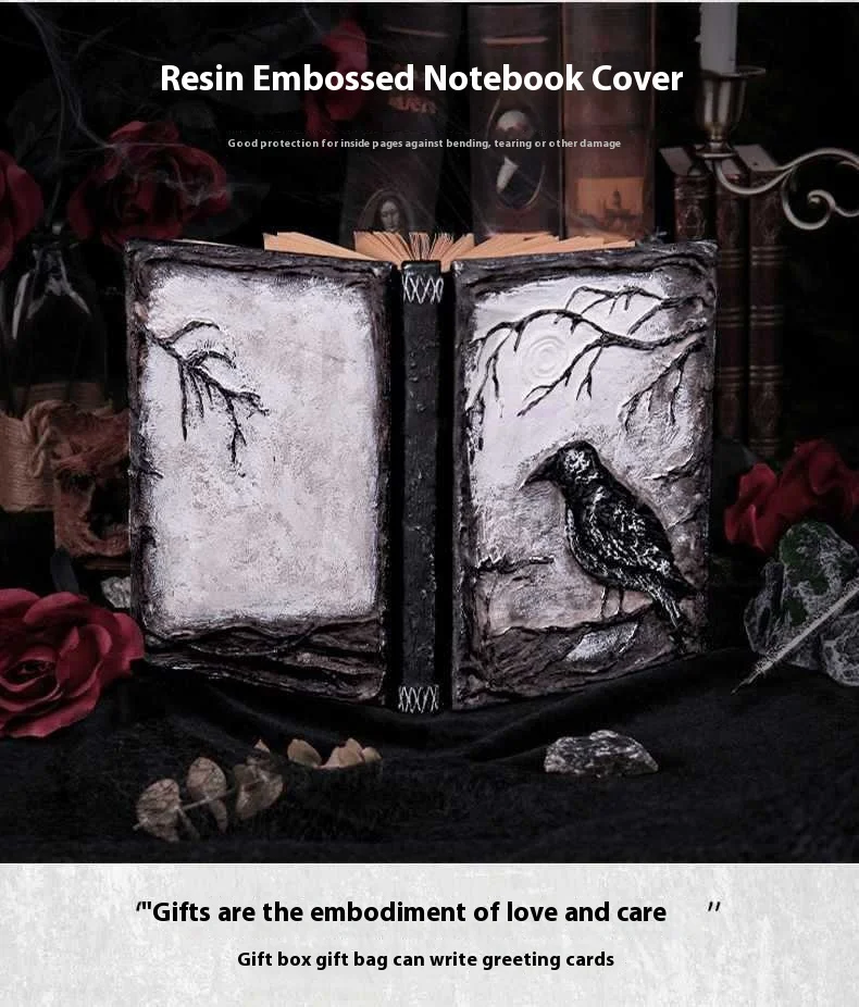 New A5 Manual Account Book Cthulhu Relief Magic Notebook, Three-Dimensional Hand Account Retro Diary, Loose Leaf Gift