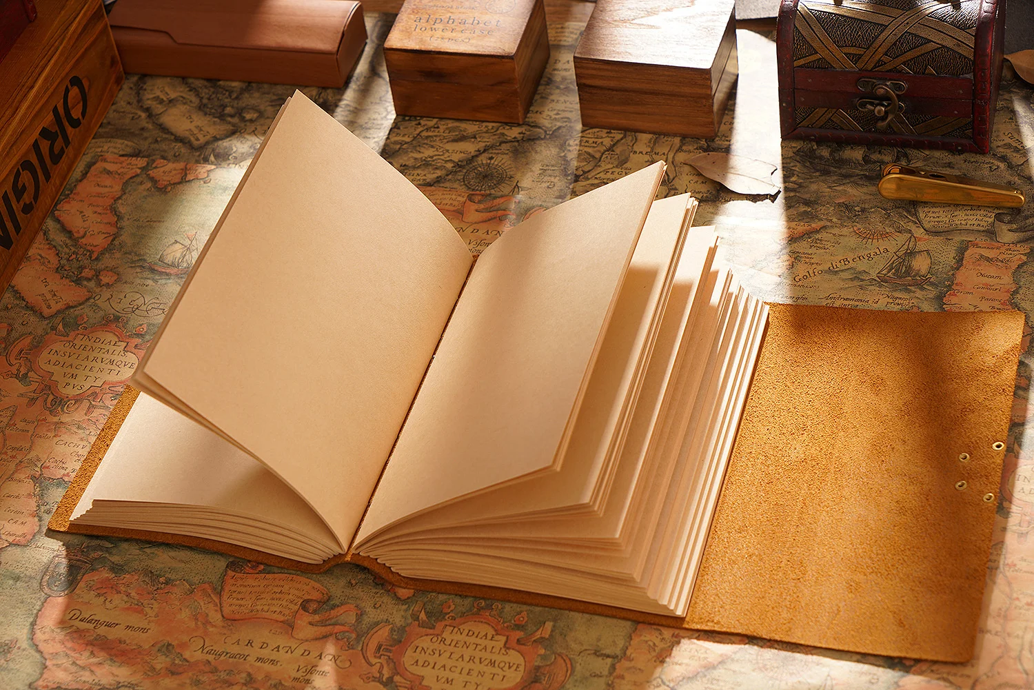 AIGUONIU Genuine Leather Sketchbook Retro Diary Thickened Notebook Classic Handmade Creative Notepad Wholesale