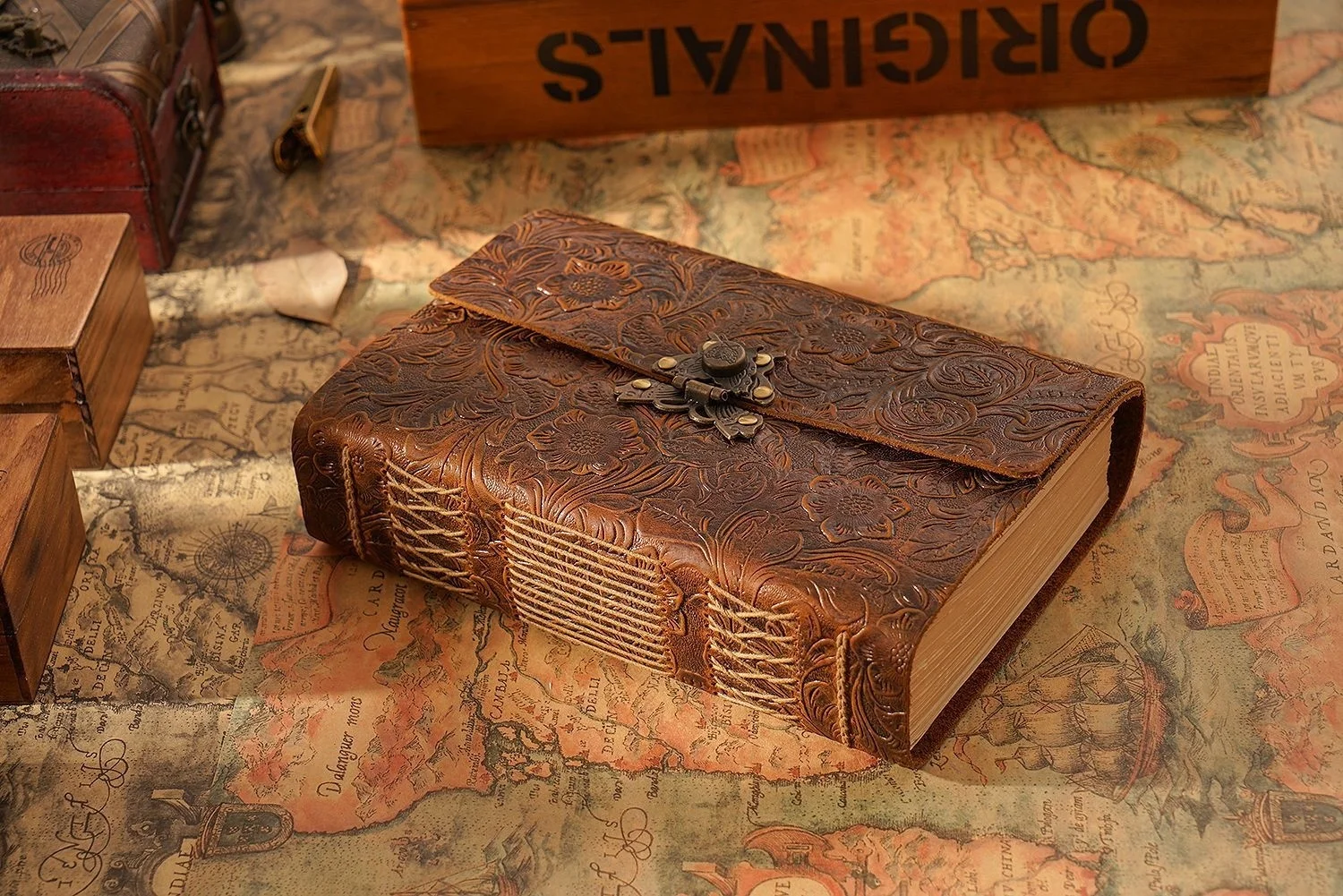 AIGUONIU Genuine Leather Sketchbook Retro Diary Thickened Notebook Classic Handmade Creative Notepad Wholesale