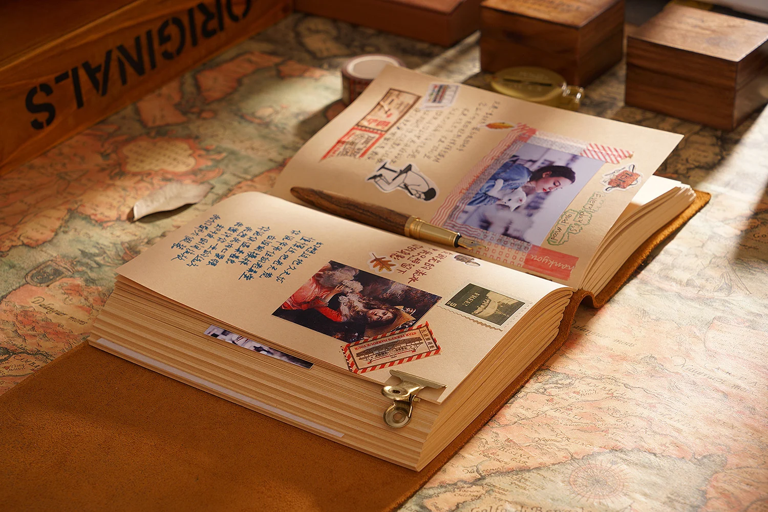 AIGUONIU Genuine Leather Sketchbook Retro Diary Thickened Notebook Classic Handmade Creative Notepad Wholesale