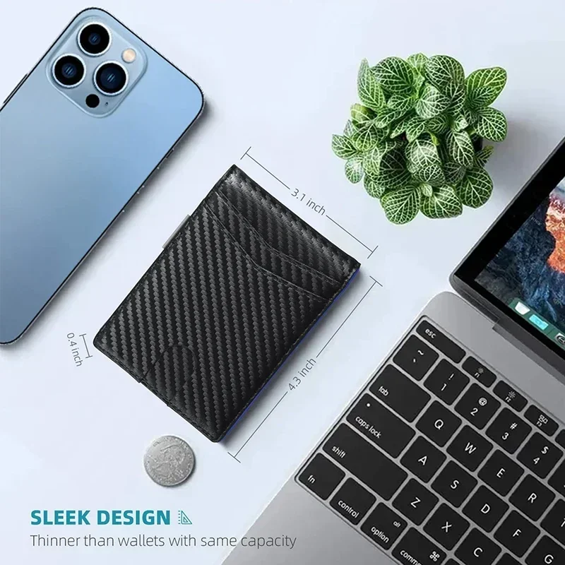 Rfid Carbon Fiber Luxury Men Wallets Money Bag Slim Thin Man Card Holder Wallet for Men Small Short Purse Male Vallet Billfold