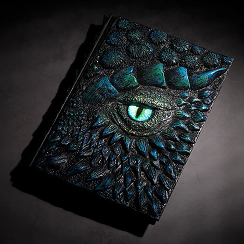 1Pc Fashion Vintage Dragon Embossed Resin Cover Travel Diary Notebook Travel Journal A5-Note Book Art 3D Relief Diary Book