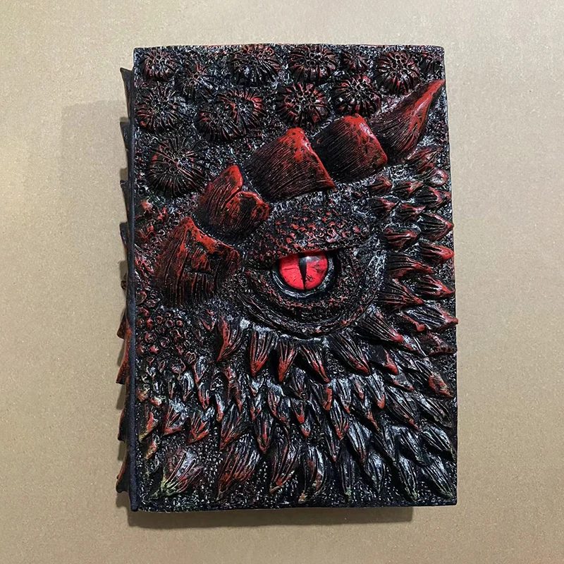 1Pc Fashion Vintage Dragon Embossed Resin Cover Travel Diary Notebook Travel Journal A5-Note Book Art 3D Relief Diary Book