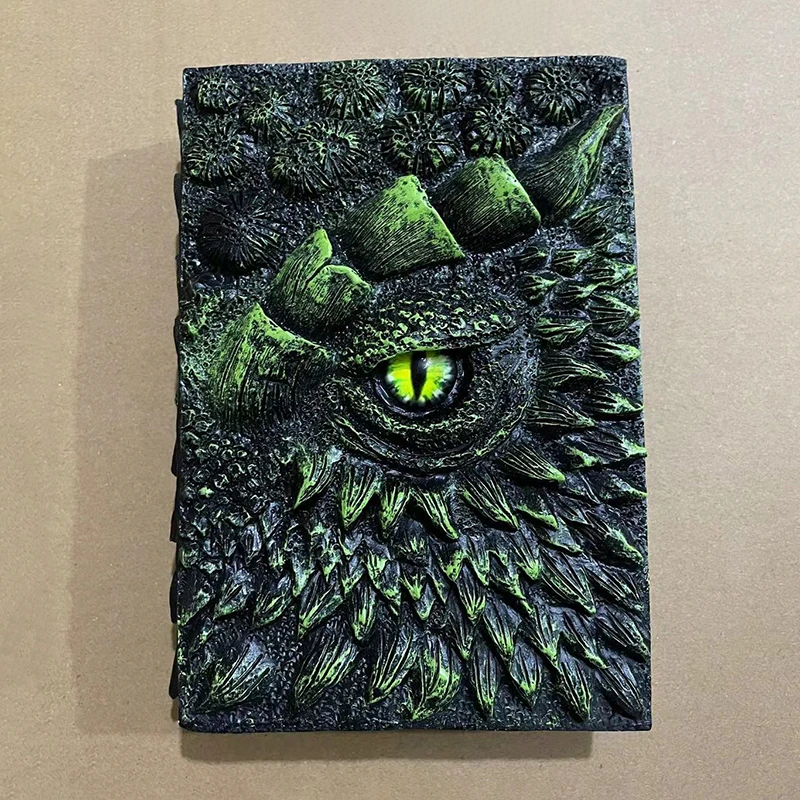 1Pc Fashion Vintage Dragon Embossed Resin Cover Travel Diary Notebook Travel Journal A5-Note Book Art 3D Relief Diary Book