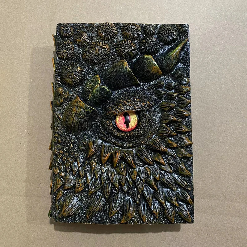 1Pc Fashion Vintage Dragon Embossed Resin Cover Travel Diary Notebook Travel Journal A5-Note Book Art 3D Relief Diary Book