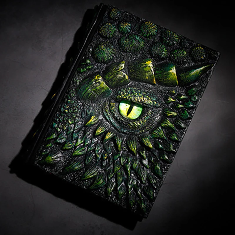 1Pc Fashion Vintage Dragon Embossed Resin Cover Travel Diary Notebook Travel Journal A5-Note Book Art 3D Relief Diary Book