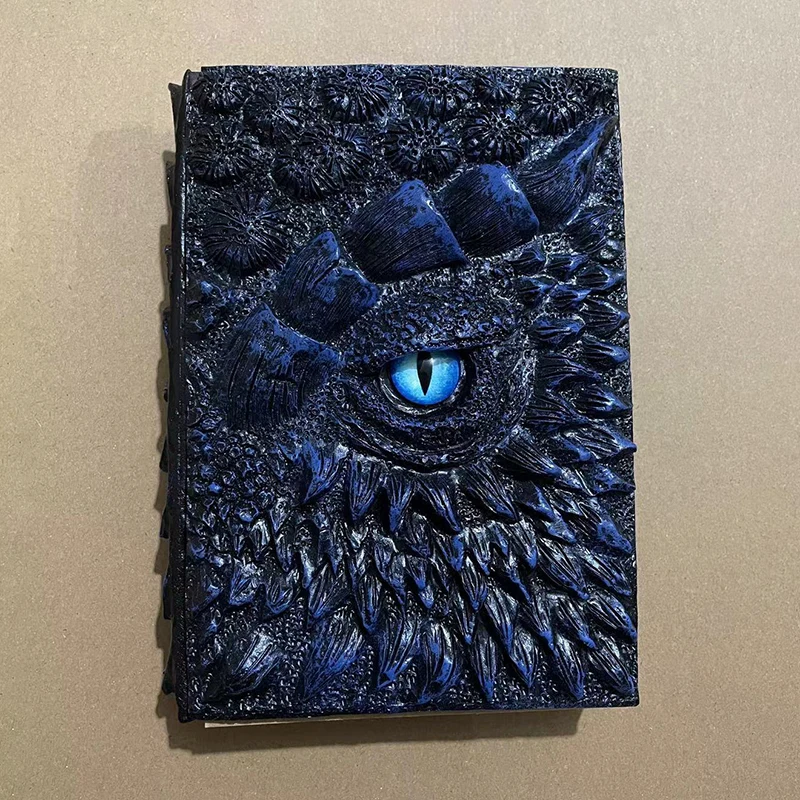1Pc Fashion Vintage Dragon Embossed Resin Cover Travel Diary Notebook Travel Journal A5-Note Book Art 3D Relief Diary Book