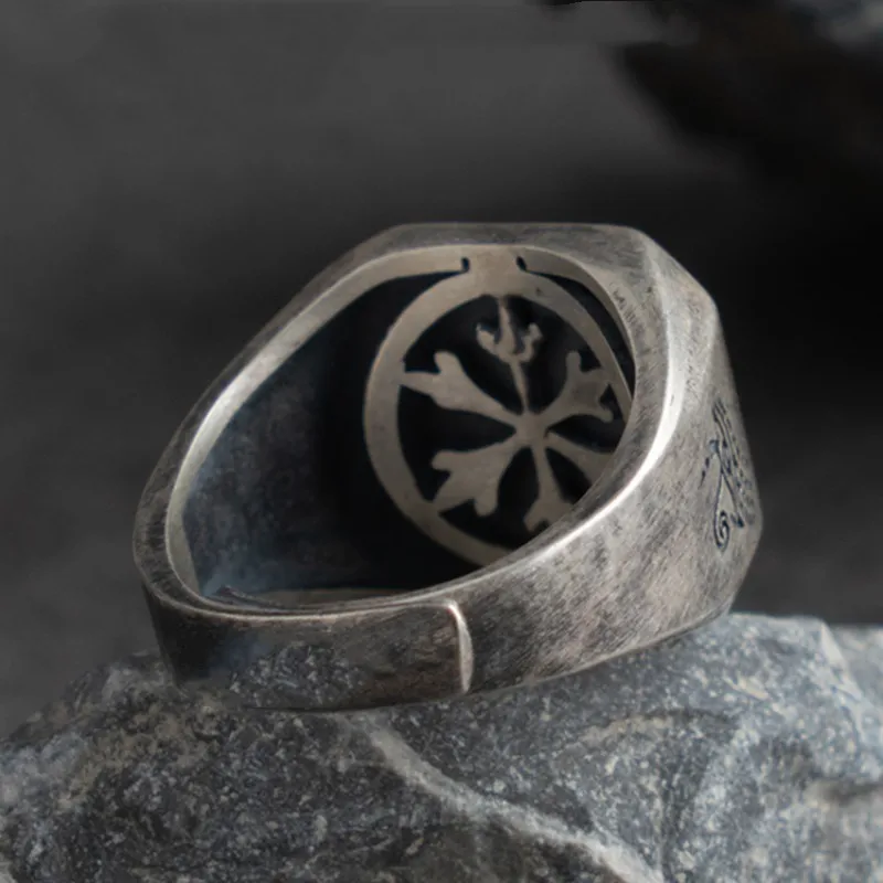 Retro Egypt Anubis Horus Ring For Men Punk Gothic Rock Hiphop Open Ring Handmade Designer Jewelry Biker Accessories Lover Gift