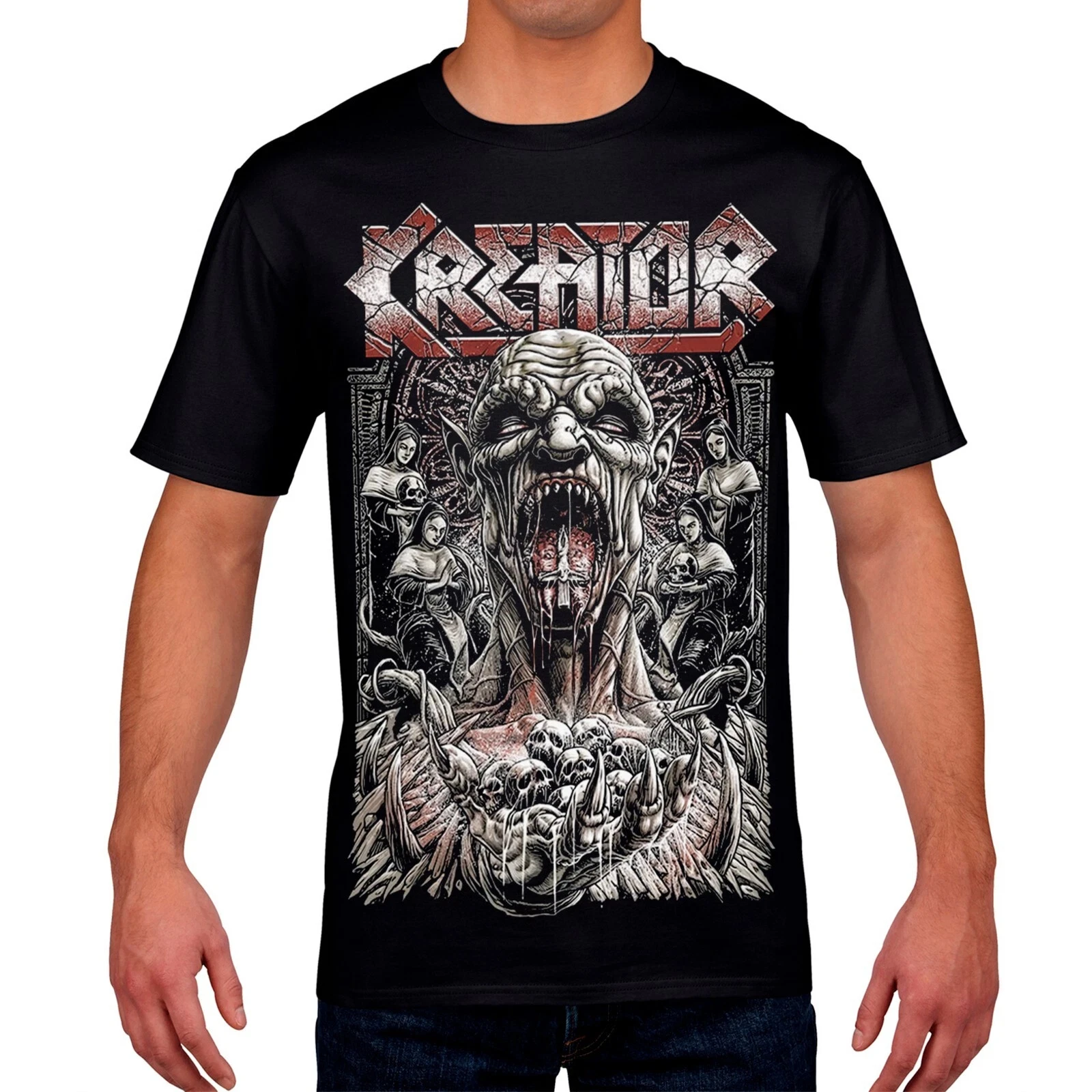 Kreator Black T-Shirt Killer of Jesus Thrash Metal Heavy Metal Summer Cotton Men Women Top Tee Streetwear Harajuku O-Neck HipHop