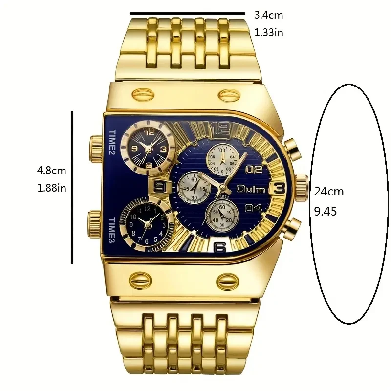 Military-Style European and American Large Dial High-Quality Men's Watch, Fashionable Casual Quartz Watch, Luxurious and Versatile, Cool and Trendy for Street Style, Suitable for Male Students, Teenagers, and Young Men, the Best Gift for Him, for Birthdays, Graduation Season, Christmas, and Halloween.