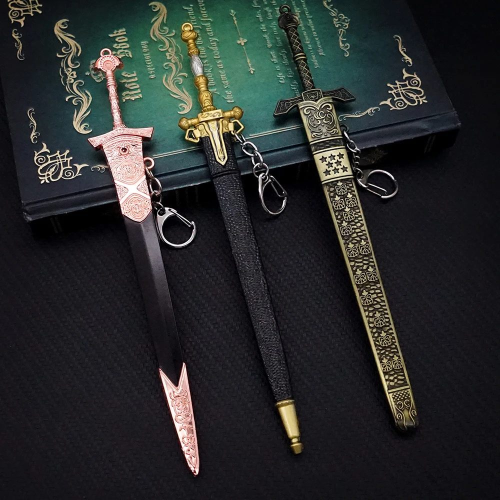Game Keychain Sword Banished Knight's Greatsword, Royal Army Greatsword and Miquellan Knight's Sword Key Chain Men Accessories