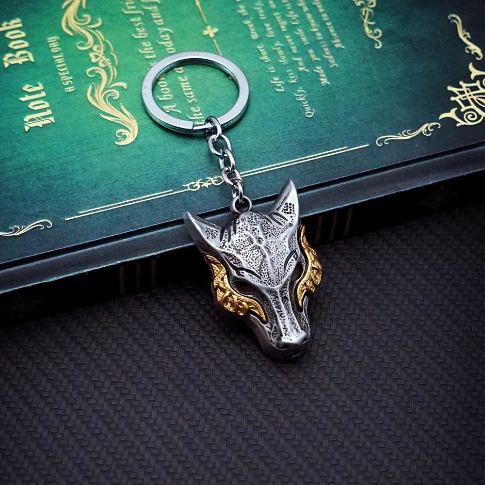 New Design God of War 5 Ragnarok Keychain Kratos Wolf Bear OWL Keyring for Men Game Accessories Car Key Ring Pendant llaveros
