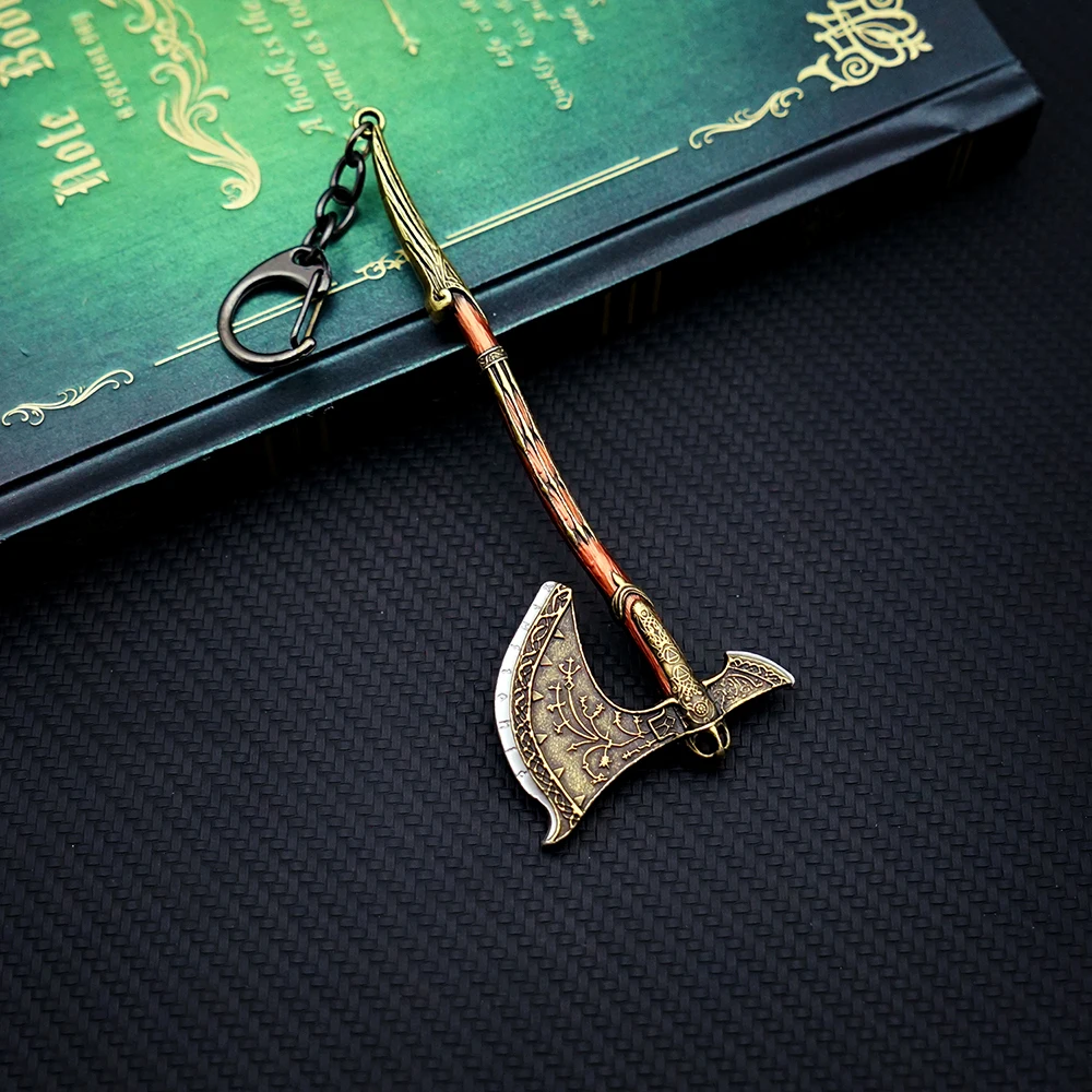 Ragnarok Keychain Thor's Hammer Mjolnir Key Chain Ring Levitan's Axe Keyring Blades of Exile Chaos Game Accessories