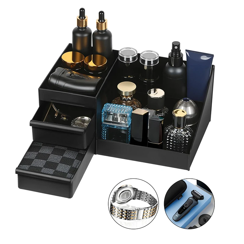 〔CC55〕Cologne Organizer For Men, Cologne Holder For Dresser, Perfume Stand, Bathroom Countertop Organizer With Drawers