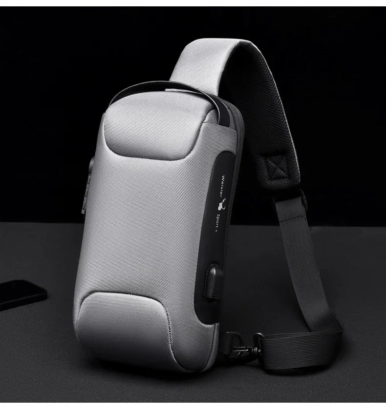 Desinger Multifunction Anti-theft USB Shoulder Crossbody Bag Travel Sling Pack Messenger Pack Chest Bag Male Luxury Brand Men