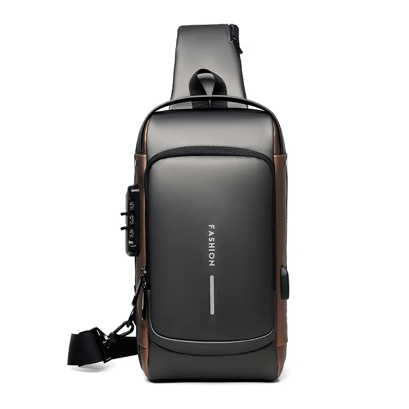 Desinger Multifunction Anti-theft USB Shoulder Crossbody Bag Travel Sling Pack Messenger Pack Chest Bag Male Luxury Brand Men