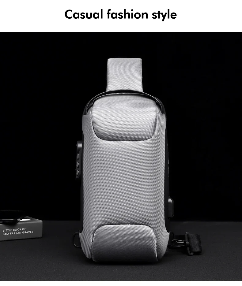 Desinger Multifunction Anti-theft USB Shoulder Crossbody Bag Travel Sling Pack Messenger Pack Chest Bag Male Luxury Brand Men