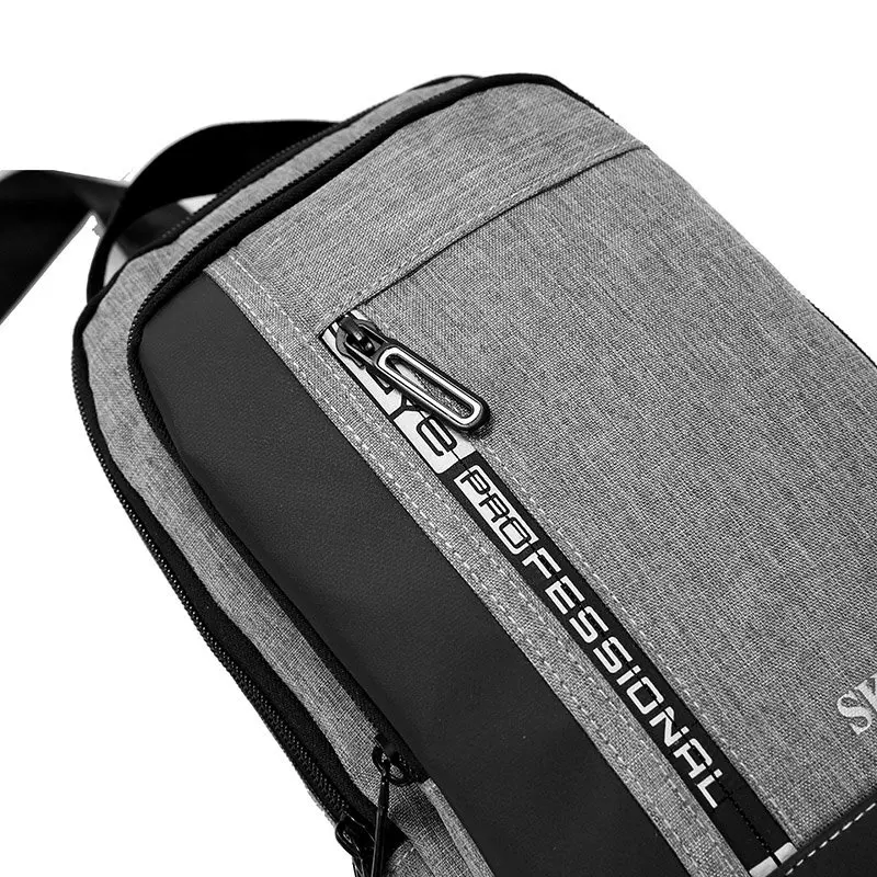 Casual Oxford Men's Chest Bag with USB Charging Port Outdoor Cross Bag Men Handbag Sling Shoulder Bag