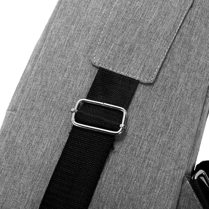 Casual Oxford Men's Chest Bag with USB Charging Port Outdoor Cross Bag Men Handbag Sling Shoulder Bag