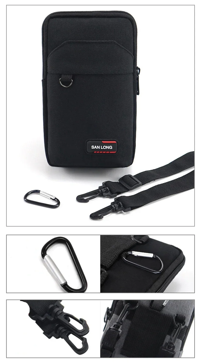 Waterproof Waist Bag Purse Single/double Layer Outdoor Waist Fanny Pack Men Phone Pouch Camping Hunting Tactical Bag with Belt