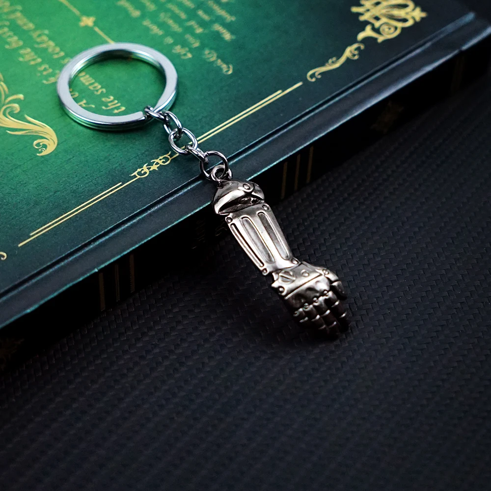 Keychain Edward Metal Arm Keyring Keychains for Men Anime Accessories Car Key Ring Pendant llaveros