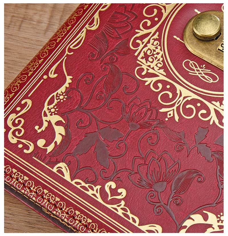 Retro Digital Password Notebook Journal With Lock A5,Diary Perfect for Men and Women-PU Leather Combination Lock Persons Privacy