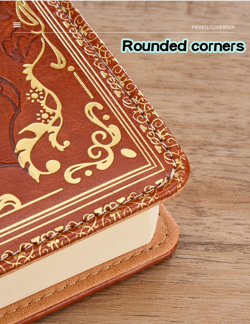 Retro Digital Password Notebook Journal With Lock A5,Diary Perfect for Men and Women-PU Leather Combination Lock Persons Privacy