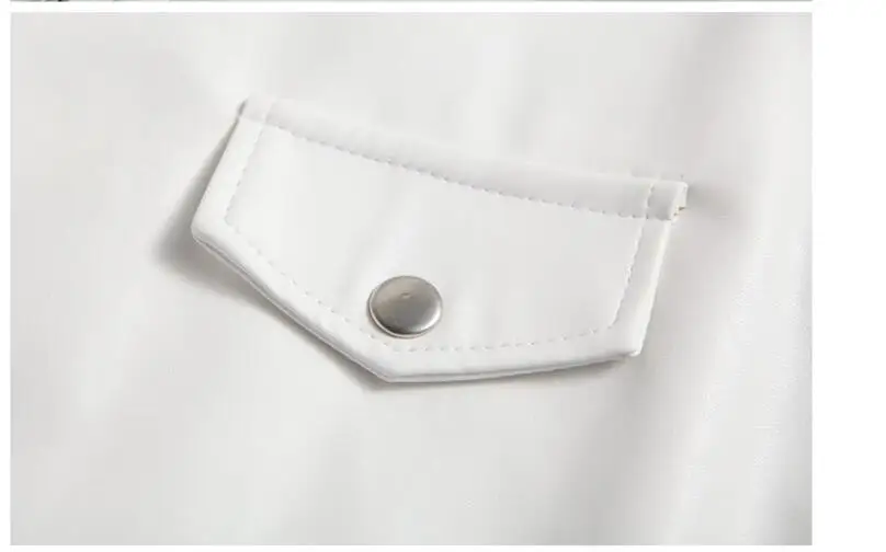 Men Slim White Leather Jackets Oblique Zipper Motorcycle Jackets New Men Outwear Moto Biker PU Leather Coats Size 4XL