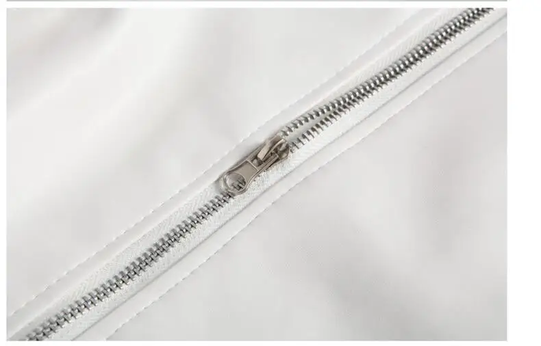 Men Slim White Leather Jackets Oblique Zipper Motorcycle Jackets New Men Outwear Moto Biker PU Leather Coats Size 4XL