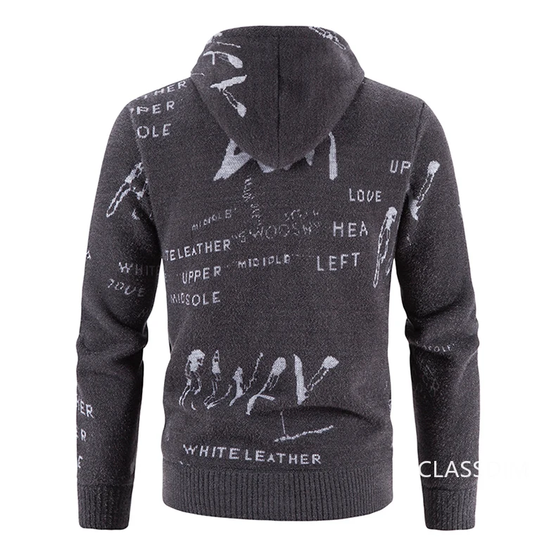 New Winter Men Hooded Sweaters Cardigan Sweatercoats Jackets Thicker Warm Casual Cardigans Hoodies Slim Fit Sweaters Size 3XL