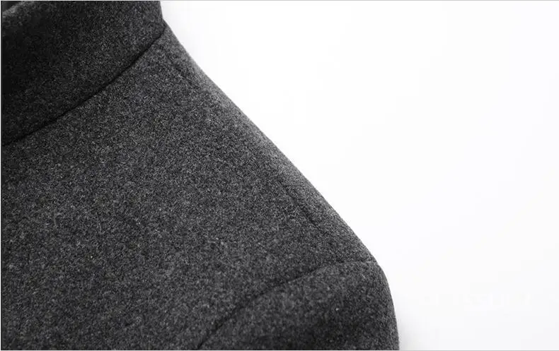 Men Long Trench Coats Cashmere Winter Jackets Wool Blends New Autumn Winter Coats Male Business Casual Trench Coats Size 4XL