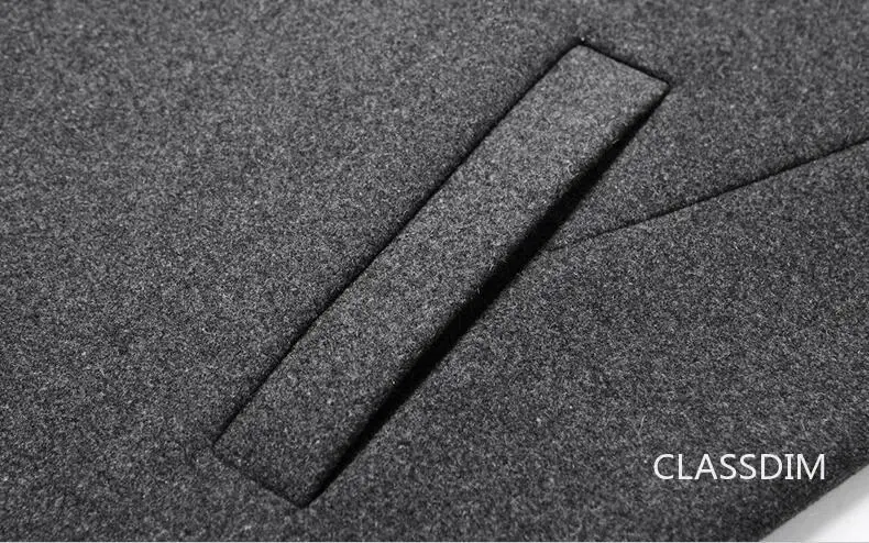 Men Long Trench Coats Cashmere Winter Jackets Wool Blends New Autumn Winter Coats Male Business Casual Trench Coats Size 4XL