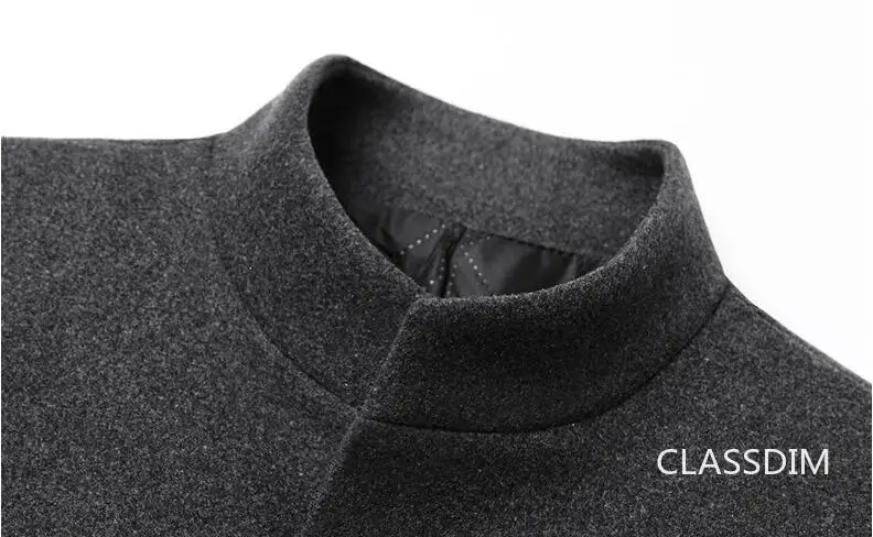 Men Long Trench Coats Cashmere Winter Jackets Wool Blends New Autumn Winter Coats Male Business Casual Trench Coats Size 4XL