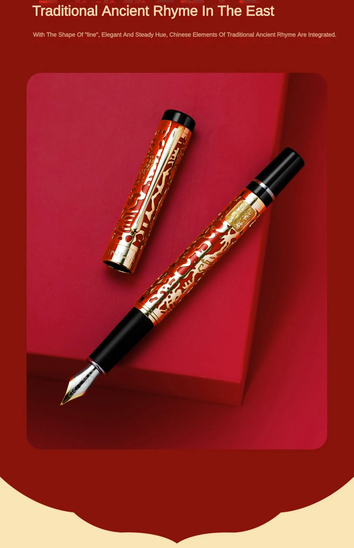 Jinhao 5000 Vintage Luxury Metal Calligraphy Beautiful Dragon Texture Carving Fountain Pen Stationery Office