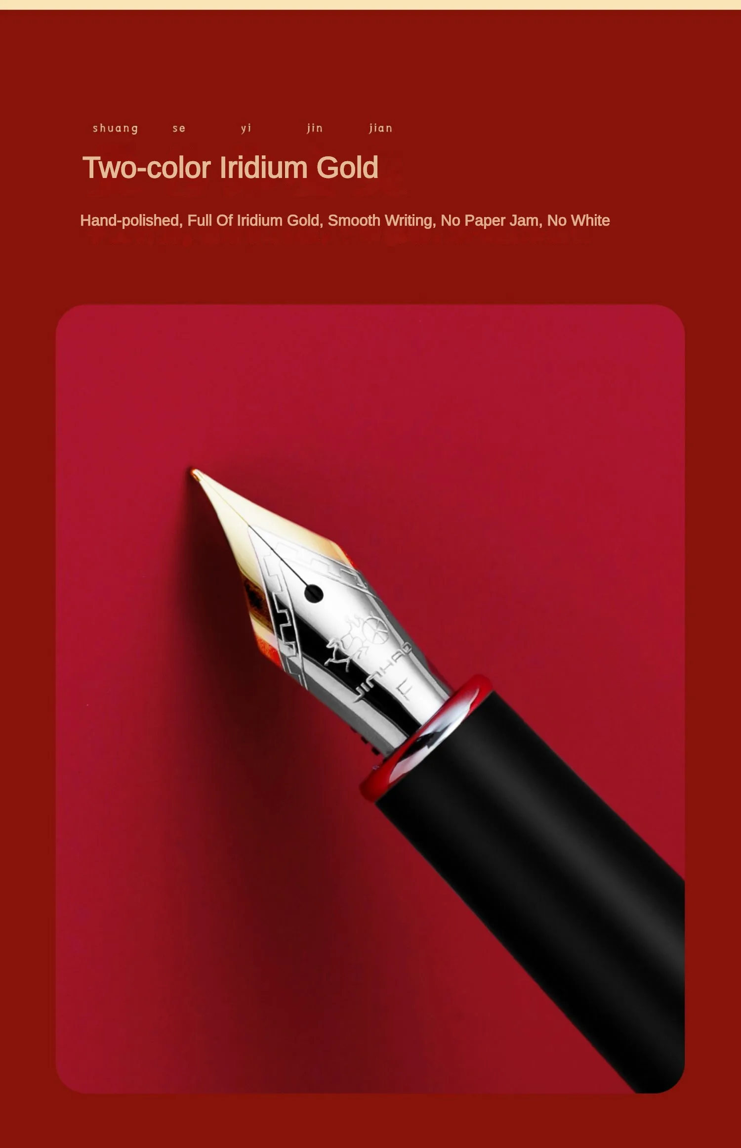 Jinhao 5000 Vintage Luxury Metal Calligraphy Beautiful Dragon Texture Carving Fountain Pen Stationery Office