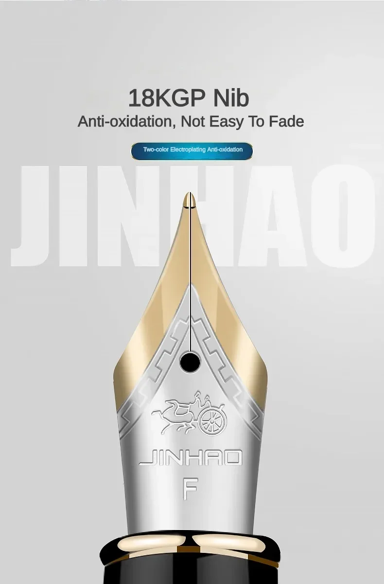 Jinhao Golden Metal Snake Fountain Pen F/1.0mm Nib Luxury Elegant Cobra Metal Writing ink Pen Stationery Office
