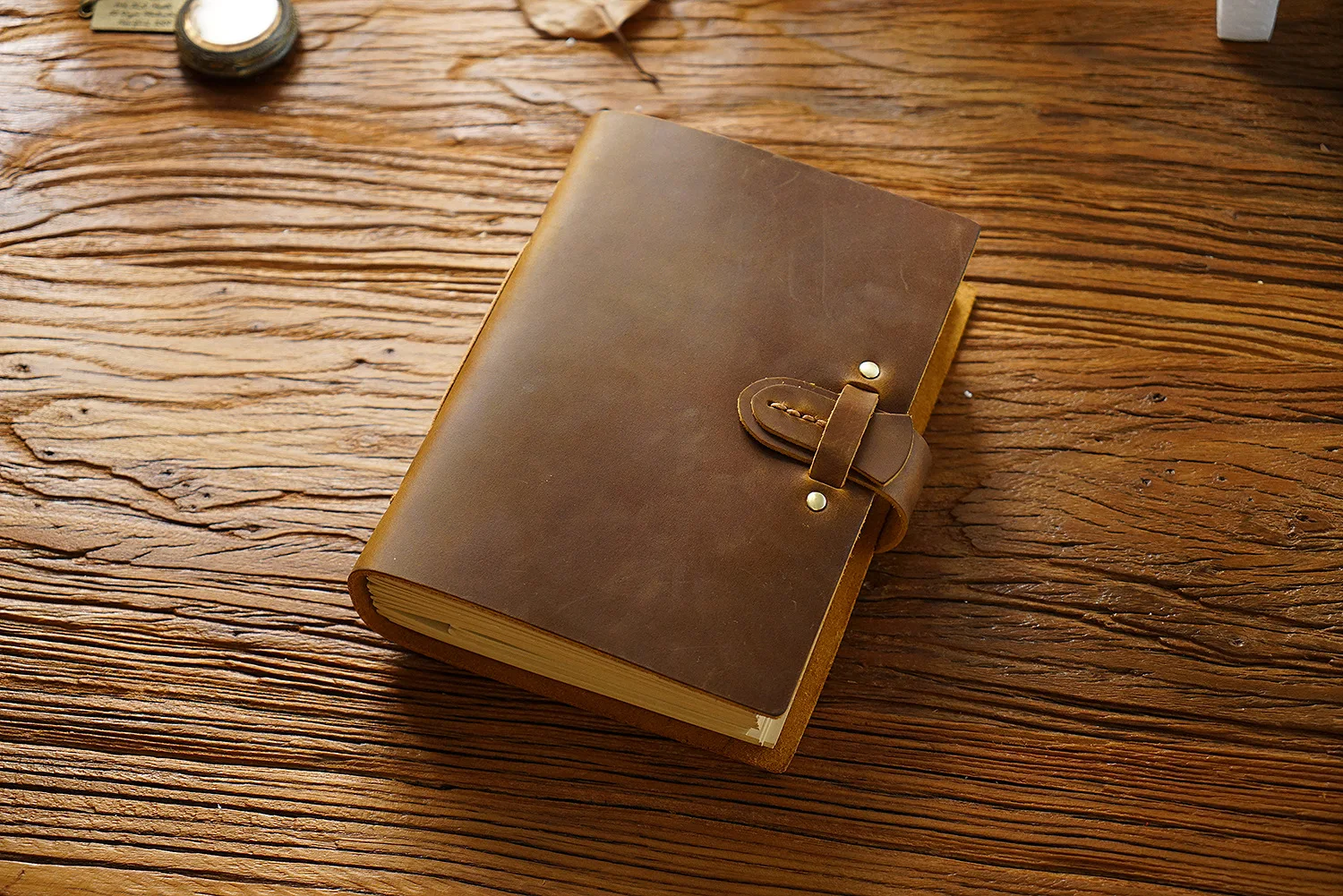 Handmade Travel Notebook Original Handmade Sketchbook Cowhide Brown Vintage Notepad Creative Notebook Diary Gift for Friends